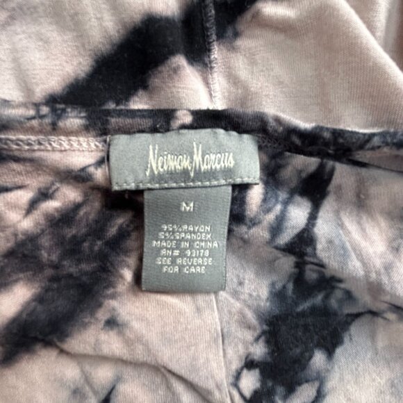 Neiman Marcus Womens Tie-Dye Long Sleeve Asymmetrical Tunic Top Medium Stretch - Picture 3 of 7